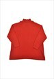 Vintage POLO Ralph Lauren 1/4 Zip Pullover Sweater Red XXXL