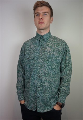 PURE SILK PATTERNED SHIRT