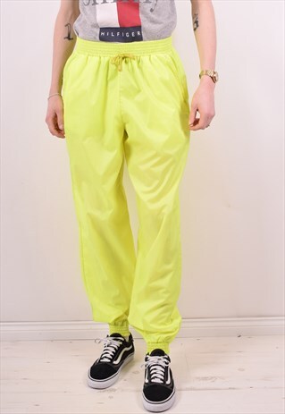 CERRUTI MENS VINTAGE TRACKSUIT TROUSERS W30 L32 GREEN 90S