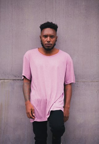 OC OVERSIZED HUNG T-SHIRT - ROSE WASH