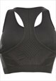 BEYOND RETRO VINTAGE BLACK ADIDAS BRALET - XS
