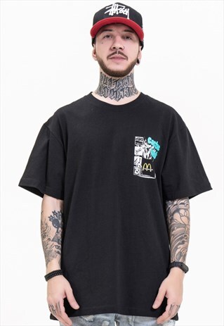 CREATIVE BURGER PATTERN LOOSE T-SHIRT