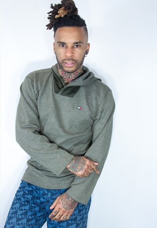 VINTAGE TOMMY HILFIGER HOODIE GREEN