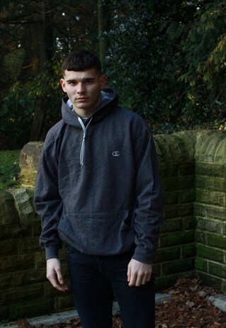 VINTAGE GREY CHAMPION HOODIE