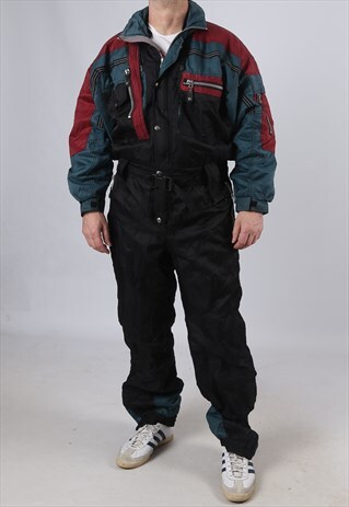 VINTAGE FULL SKI SUIT SNOW SPORTS UK L 42 - 44" (J9I)