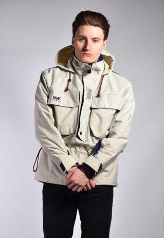 VINTAGE 90S HELLY HANSEN TECHNICAL PULLOVER SMOCK JACKET