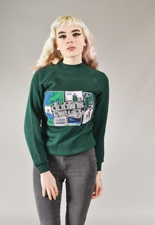 VINTAGE DUBLINS FAIR CITY SWEATSHIRT GREEN