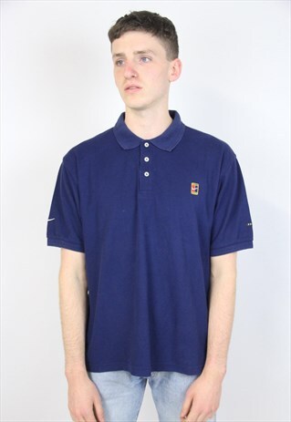 VINTAGE NIKE NAVY POLO SHIRT