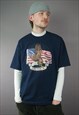 Vintage USA Patriotic Eagle T-Shirt in Blue