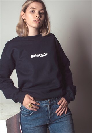 BANKSIDE WAVY LOGO SWEATSHIRT NAVY