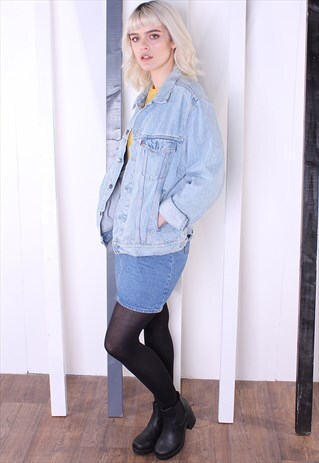 LEVI'S 80S LIGHT BLUE VINTAGE DENIM JACKET OVERSIZED. UNISEX