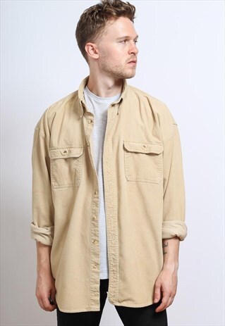VINTAGE COTTON SHIRT BEIGE