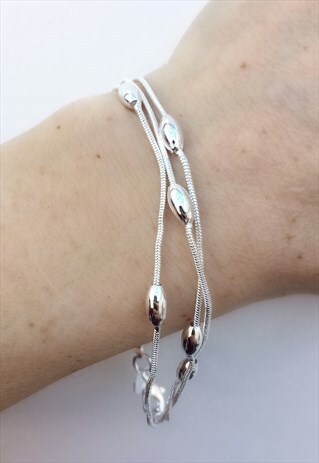 SILVER MULTI STRAND BRACELET