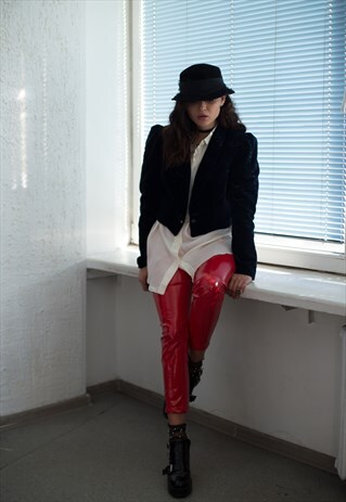 VINTAGE 70'S BLUE VELVET HALLOWEEN JACKET
