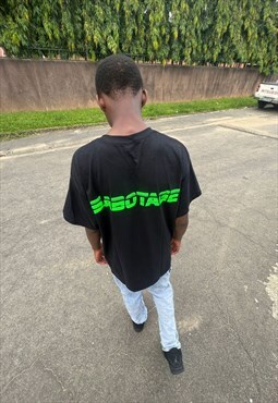  baad t-shirt black SABOTAGE (neon green)