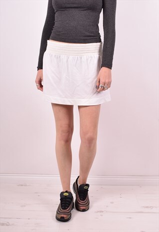 LACOSTE WOMENS VINTAGE SKIRT W34 WHITE 90S