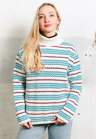 VINTAGE 90S STRIPED SWEATER