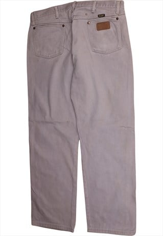 Wrangler 90's Straight Leg Baggy Trousers / Pants 36 Grey