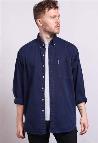 VINTAGE COLUMBIA COTTON SHIRT BLUE
