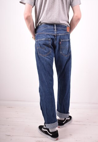 LEVI'S 501 MENS VINTAGE JEANS W34 L32 BLUE 90S