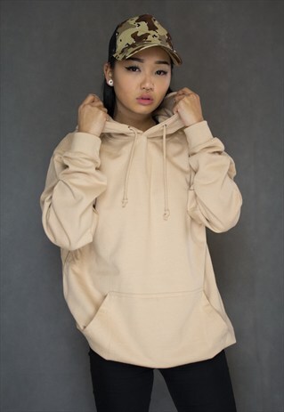 OVERSIZED BOYFRIEND SAND BEIGE HOODIE