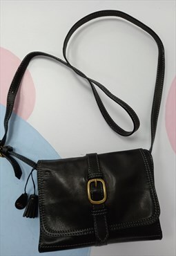 Tula Crossbody Bag Black Leather