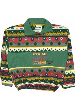 Vintage 90's Reebok Sweatshirt Polar Aztec Quarter Zip