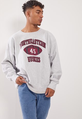 VINTAGE CHAMPION NORTH EASTERN HUSKIES SWEATSHIRT