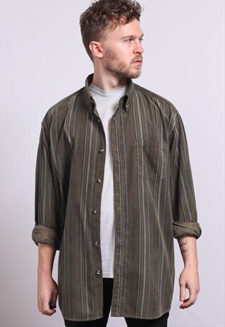 VINTAGE CORDUROY STRIPED SHIRT