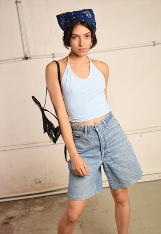 90'S RETRO HIGHWAISTED DENIM FESTIVAL SHORTS