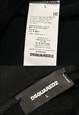 BLACK DSQUARED GRAPHIC HOODIE DEF LEPPARD (XL)