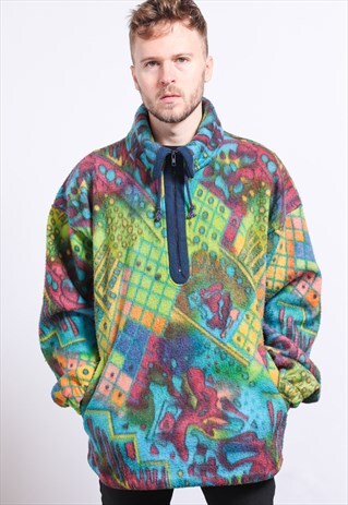 VINTAGE ZIP UP FLEECE TOP