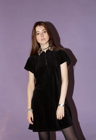 90S BLACK VELVET DRESS