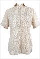 Vintage Shirt 70s Mod Boho Romantic Prairie Floral Collared
