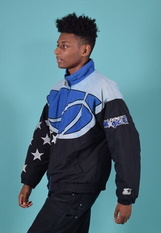 STARTER BLUE AND BLACK ORLANDO MAGIC NBA JACKET