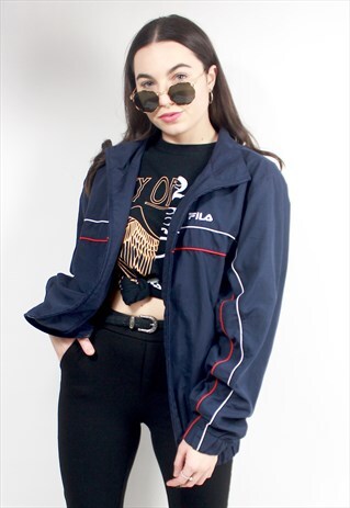 90'S RETRO BLUE OVERSIZED TRACK JACKET