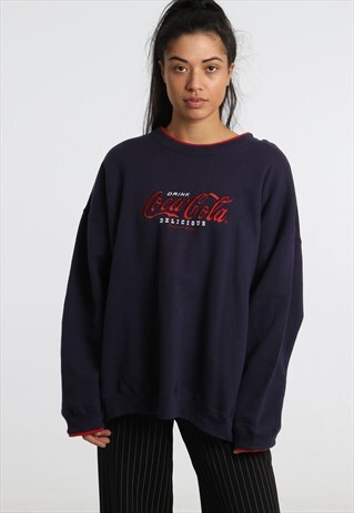90S COCA COLA EMBROIDERED SWEATSHIRT