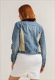 VINTAGE Y2K WESTERN BUTTON UP DENIM JACKET IN BLUE XS/S