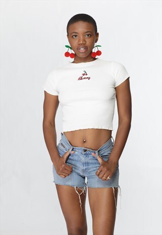 CHERRY RIBBED TOP CREAM