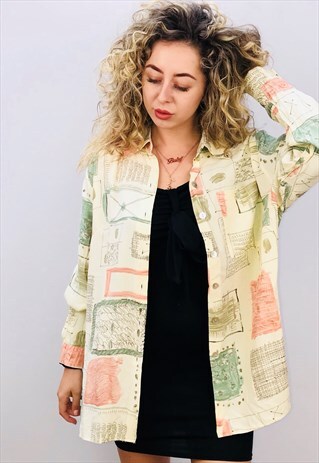 VINTAGE OVERSIZED PATTERN SHIRT