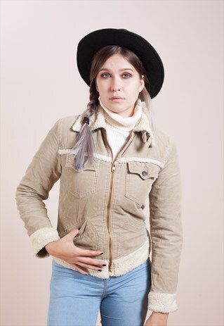 VINTAGE CORD SHERPA JACKET FROM THE 90S ERA