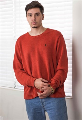 VINTAGE POLO RALPH LAUREN SWEATER JUMPER LOGO 90S XXL 20.9