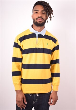 POLO RALPH LAUREN MENS VINTAGE RUGBY POLO SHIRT LONG SLEEVE