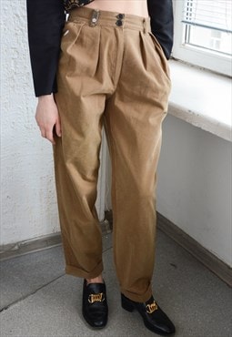 Vintage KENZO Authentic Brown Super Soft Cotton Trousers