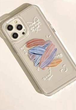 Beige Paint Clear iPhone Case