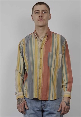 VINTAGE 80'S MARLBORO CLASSICS MULTICOLOUR STRIPE SHIRT