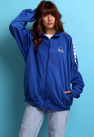 90S VINTAGE KAPPA BLUE SPORTS TRACK TOP