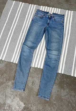 Acne Studios Blue Denim Skinny Jeans Pants