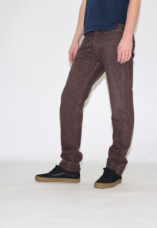 VINTAGE BROWN LEVIS 501 STRAIGHT LEG JEANS