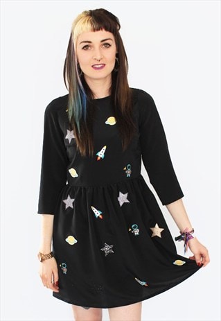 SPACE EMBROIDERED DRESS